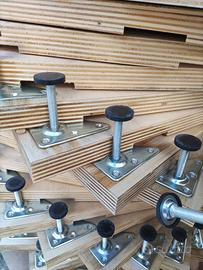 pavimento autolivellante in legno 60x60
