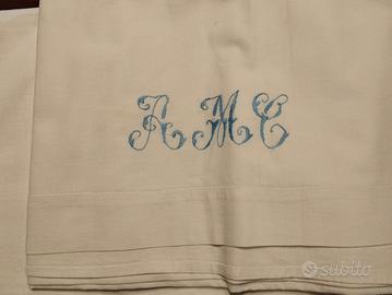 Antico Lenzuolo Singolo Ricamato