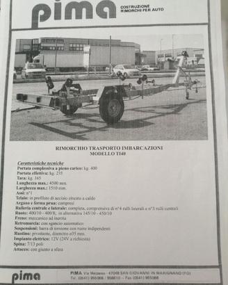 Carrello porta barca