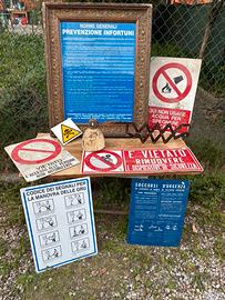 Lotto segnali in lamiera