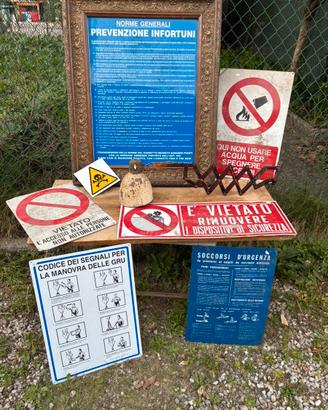 Lotto segnali in lamiera