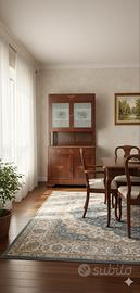 Mobie Madia vintage legno massello vetri decorati