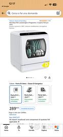 Lavastoviglie Hermitlux portatile 6 programmi