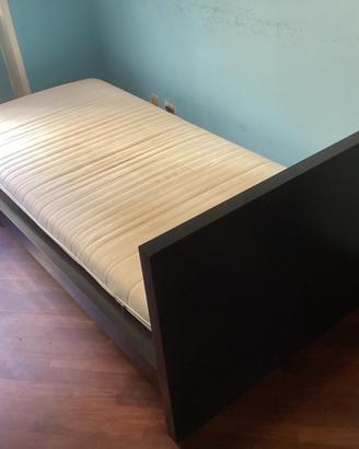 Letto Ikea nero 90 x 190 nero + materasso