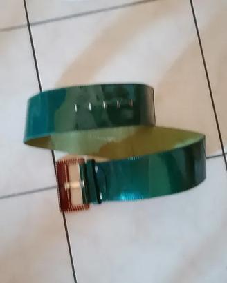 cintura pelle alta 7,5 cm vintage