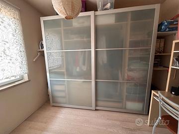 Armadio IKEA PAX 250 cm ante scorrevoli in vetro