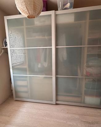 Armadio IKEA PAX 250 cm ante scorrevoli in vetro