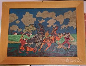 Quadro pittore Mapi R. pittura astratta 