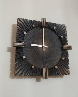 Raro Orologio da Parete Scultura Brutalista bronzo