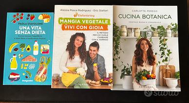 Lotto 3 libri alimentazione sana e cucina vegetale