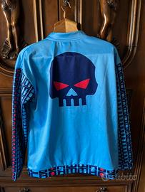 Felpa azzurra con cerniera L