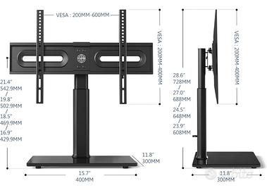 Supporto tv fino 65 pollici