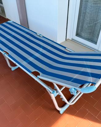lettino prendisole in alluminio