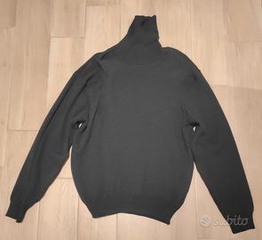 Maglione unisex collo alto blu