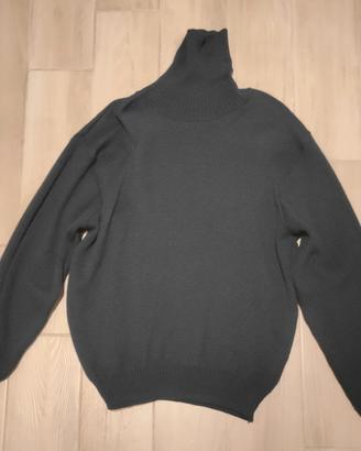 Maglione unisex collo alto blu