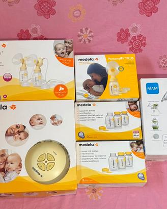 Tiralatte elettronico Medela e manuale MAM