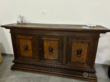 Credenza madia classica in legno massiccio 200 cm