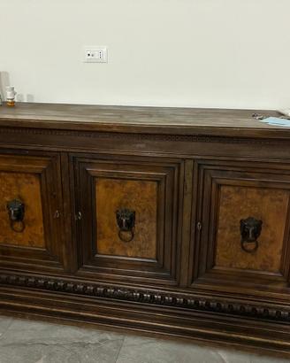 Credenza madia classica in legno massiccio 200 cm