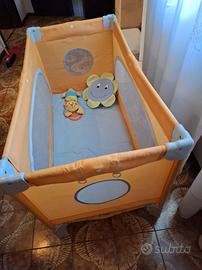 lettino da campeggio con materasso e box x bambini