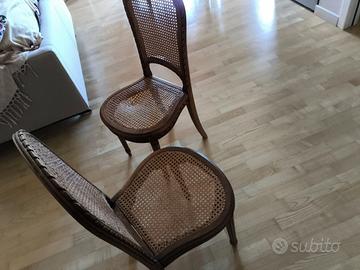 4 sedie in paglia di vienna