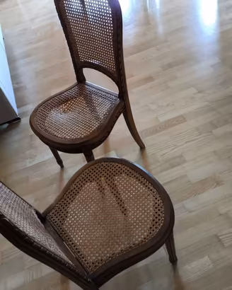 4 sedie in paglia di vienna