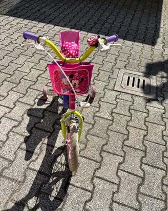 Bici con rotelle Minnie bambina