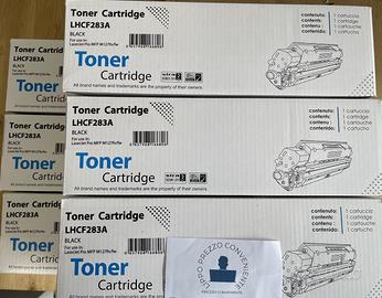 5 Toner compatibile Hp CF283A 83A NERO scatola