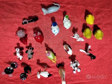 serie 20 animaletti in vetro di Murano 