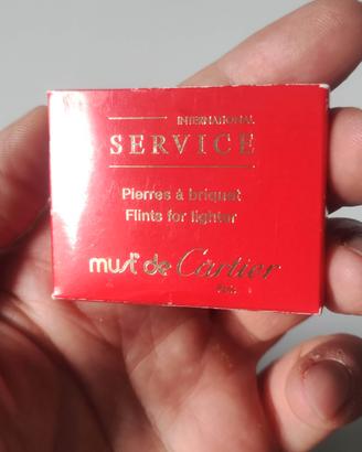Scatola vintage pietrine accendino Must de Cartier