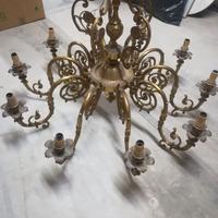 Lampadario in ottone antico