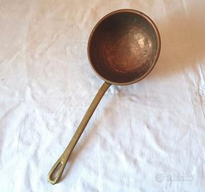 Mestolone grande sessola da travaso rame vintage