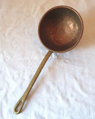 Mestolone grande sessola da travaso rame vintage