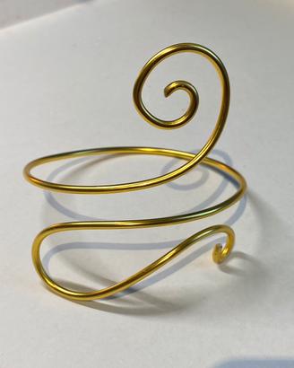 Arm cuff in alluminio dorato