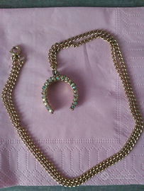 Collana vintage ferro di cavallo double face