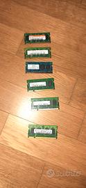 banchi di RAM ddr2 da portatili non testati 