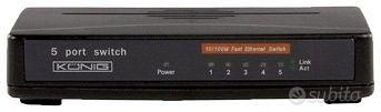 Switch ethernet Konig 5 porte CMPEHUB1 NUOVO