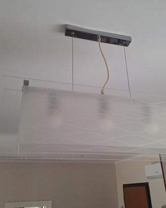 2 LAMPADARI MODERNI+3 MENSOLE IN NOCE