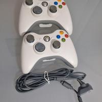 XBOX360 COPPIA JOYSTICK CON CAVO DI COLLEGAMENTO