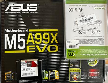 Kit AM3+ ASUS M5A99X EVO + AMD FX‑9590 + RAM 2x4GB