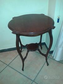 Tavolo tavolino legno intarsiato soggiorno