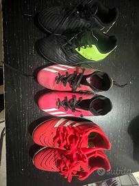 3 PAIA DI SCARPE CALCIO BAMBINO
