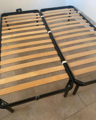 N.2 Reti singole con doghe 80x190 cm