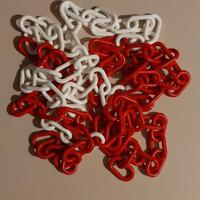 Catena in pvc bianco e rossa