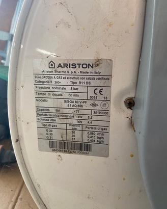 scaldacqua a gas Ariston ad accumulo