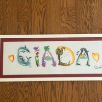 quadretto per cameretta con nome “Giada”