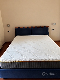 Letto tessile matrimoniale con contenitore