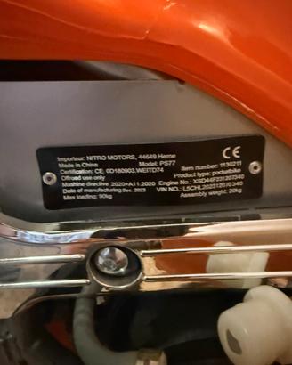 Minimoto Nitro Motors PS77 49cc Pocket Bike