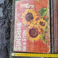 Targa girasoli in metallo