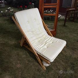 Sdraio in legno massello da giardino