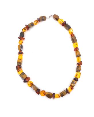 Collana Vintage Occhio Di Tigre Ambra XX 900
